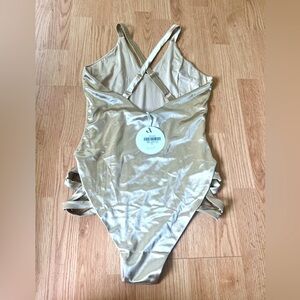 Lunalae Yonce Bodysuit, Gold, size US 10